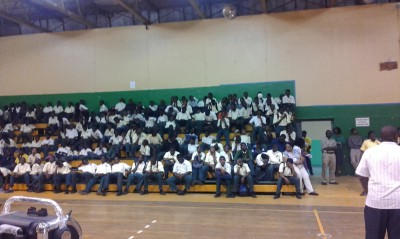 NDP presents to AF Adderley Junior High School 